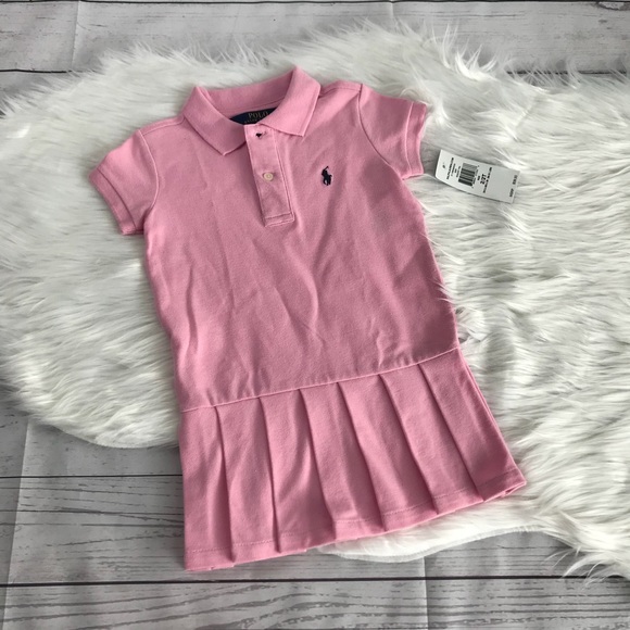 girls pink polo dress